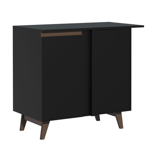 Balcão de Canto Madesa Reims 1 Porta Preto