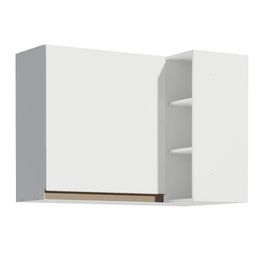 Armário Aéreo de Canto Madesa Reims 1 Porta e Adega Branco