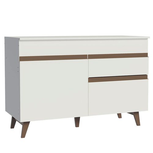 Balcão Gabinete de Pia Madesa Reims 2 Portas e 1 Gaveta Branco