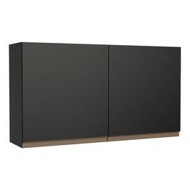 Armário Aéreo Madesa Reims 120 cm 2 Portas Preto