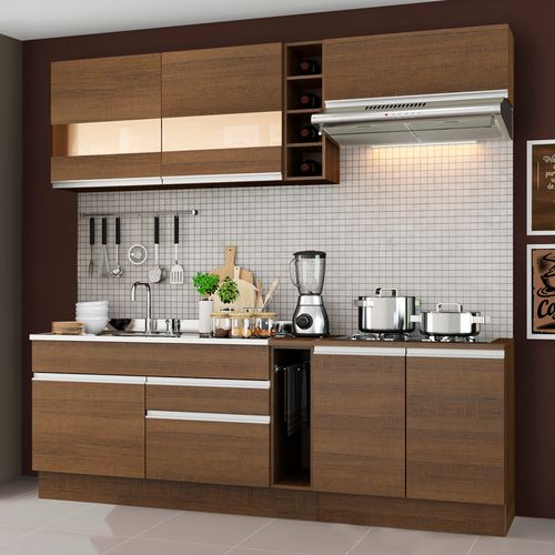 Armário de Cozinha Completa 220cm Rustic Parma Madesa 02