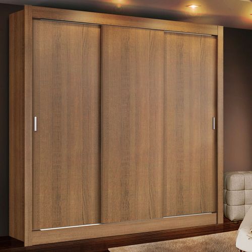 Guarda-Roupa Casal Madesa Mônaco 3 Portas de Correr Rustic