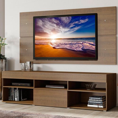Rack com Painel para TV até 65 Polegadas Rustic Miami Madesa  1 Porta