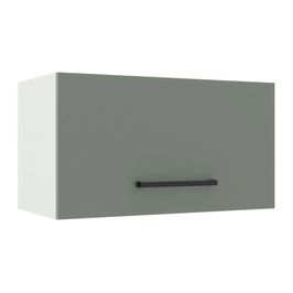 Armário Aéreo Madesa Agata 60 cm 1 Porta Basculante Branco/Cinza
