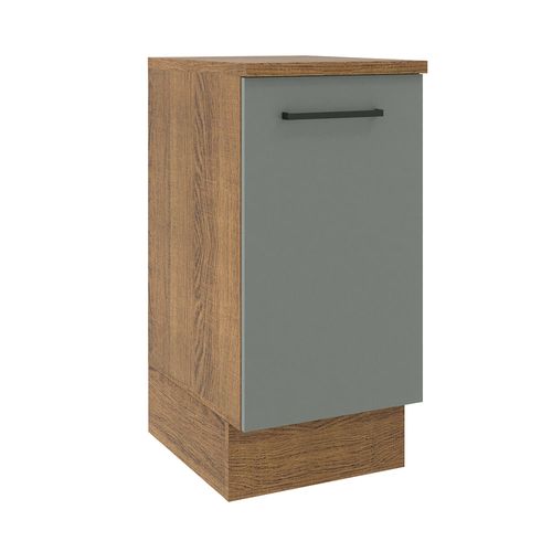 Balcão Madesa Agata 40 cm 1 Porta Rustic/Cinza