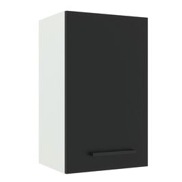 Armário Aéreo Madesa Agata 40 cm 1 Porta Branco/Preto