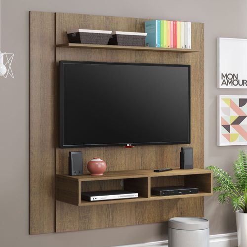 Painel para TV até 50 Polegadas Madesa Arizona 1 Prateleira 2 Nichos Rustic