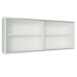 Armário Aéreo Madesa 2 Portas de Correr de Vidro para Cozinhas Glamy, Lux e Reims Branco