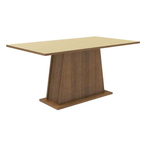 Mesa de Jantar Madesa Retangular Tampo de Madeira 5364 Rustic/Crema