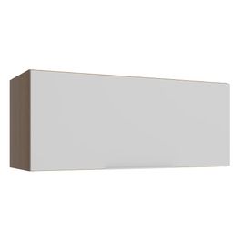 Armário Aéreo Madesa Stella 80 cm 1 Porta Basculante Rustic/Branco