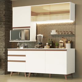 Armário de Cozinha Compacta 180cm Branco Reims Madesa 02