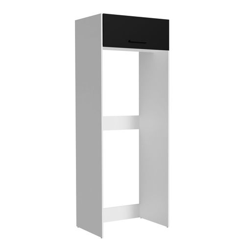 Porta-Geladeira Madesa Agata 1 Porta Basculante Branco/Preto