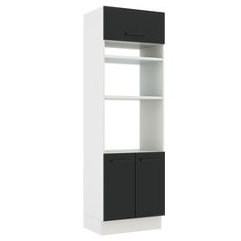 Torre Quente Madesa Agata 70 x 60 cm 3 Portas Branco/Preto