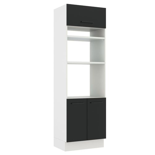 Torre Quente Madesa Agata 70 x 60 cm 3 Portas Branco/Preto