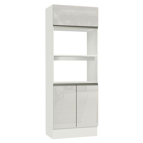 Torre Quente Para 2 Fornos Madesa Smart 100% MDF Portas Branco Brilho