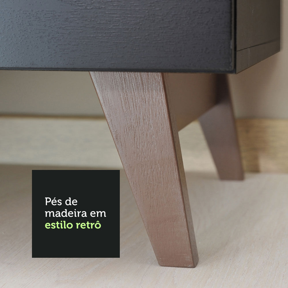 Armário de Cozinha Completa 310cm Preto Reims Madesa 01 - Madesa Móveis