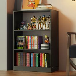 Estante Livreiro Madesa 6907 com 3 Nichos Preto