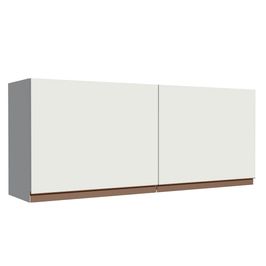 Armário Aéreo Madesa Reims 120 x 50 cm 2 Portas Branco