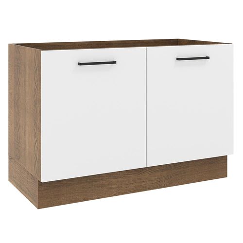 Balcão de Pia Madesa Agata 2 Portas Rustic/Branco