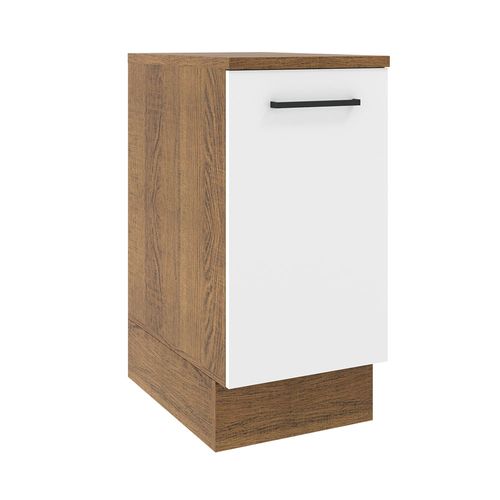Balcão Madesa Agata 40 x 60 cm 1 Porta (Com Tampo) Rustic/Branco