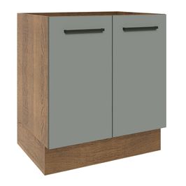 Balcão de Cozinha Madesa Agata 70 x 60 cm 2 Portas (Sem Tampo) Rustic/Cinza