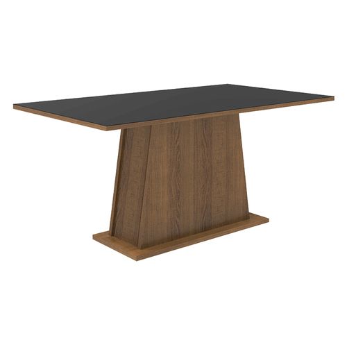 Mesa de Jantar Madesa Retangular Tampo de Madeira 5364 Rustic/Preto