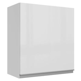 Armário Aéreo Madesa Acordes 100% MDF 60 cm 1 Porta Branco Brilho
