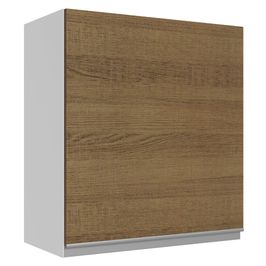 Armário Aéreo Madesa Acordes 100% MDF 60 cm 1 Porta Branco/Rustic