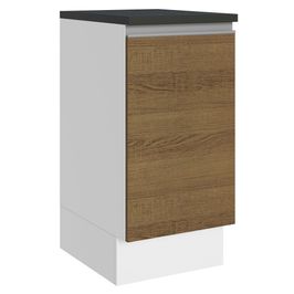 Balcão Madesa Acordes 100% MDF 40 cm 1 Porta Branco/Rustic