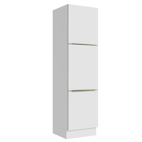 Paneleiro Madesa Lux 60 cm 3 Portas Branco/Branco Veludo
