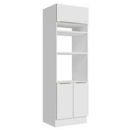 Torre Quente Madesa Lux 70 cm 3 Portas Branco/Branco Veludo