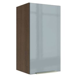 Armário Aéreo Madesa Lux 35 cm 1 Porta Rustic/Cinza