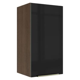 Armário Aéreo Madesa Lux 35 cm 1 Porta Rustic/Preto