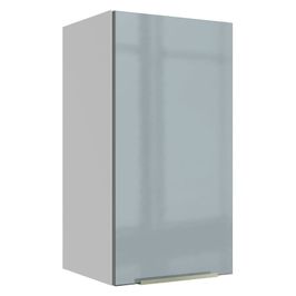 Armário Aéreo Madesa Lux 35 cm 1 Porta Branco/Cinza