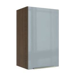 Armário Aéreo Madesa Lux 40 cm 1 Porta Rustic/Cinza