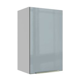 Armário Aéreo Madesa Lux 40 cm 1 Porta Branco/Cinza