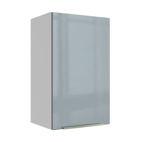 Armário Aéreo Madesa Lux 40 cm 1 Porta Branco/Cinza