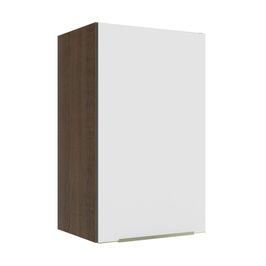Armário Aéreo Madesa Lux 40 cm 1 Porta Rustic/Branco Veludo