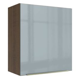 Armário Aéreo Madesa Lux 60 cm 1 Porta Rustic/Cinza