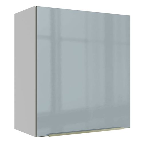 Armário Aéreo Madesa Lux 60 cm 1 Porta Branco/Cinza