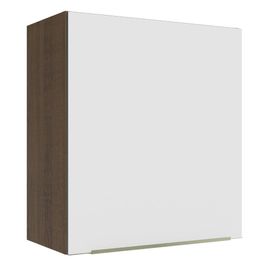 Armário Aéreo Madesa Lux 60 cm 1 Porta Rustic/Branco Veludo