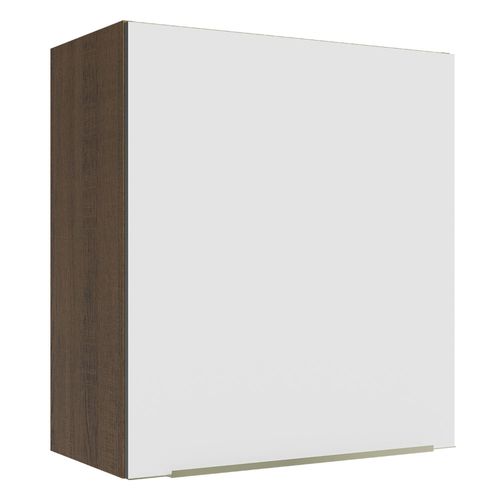 Armário Aéreo Madesa Lux 60 cm 1 Porta Rustic/Branco Veludo