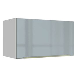 Armário Aéreo Madesa Lux 60 cm 1 Porta Basculante Branco/Cinza