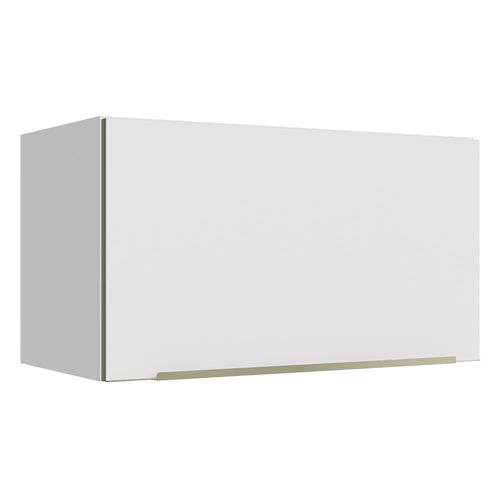 Armário Aéreo Madesa Lux 60 cm 1 Porta Basculante Branco/Branco Veludo
