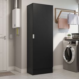 Armário Multiuso 60 cm 1 porta Preto Madesa