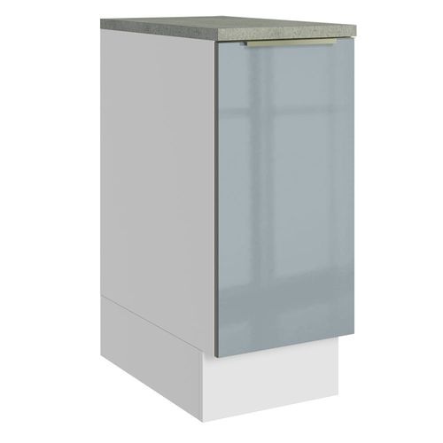 Balcão 35 cm 1 Porta Branco/Cinza Lux Madesa