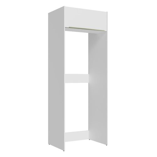 Porta-Geladeira Madesa Lux 1 Porta Basculante Branco/Branco Veludo