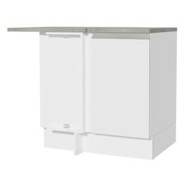Balcão de Canto Madesa Glamy 1 Porta Branco