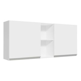 Armário Aéreo Madesa Glamy 150 cm 2 Portas e 2 Nichos Branco