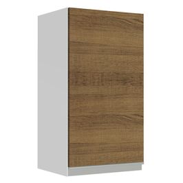Armário Aéreo Madesa Glamy 35 cm 1 Porta Branco/Rustic